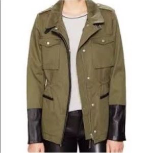 Maje green jacket with removable lining